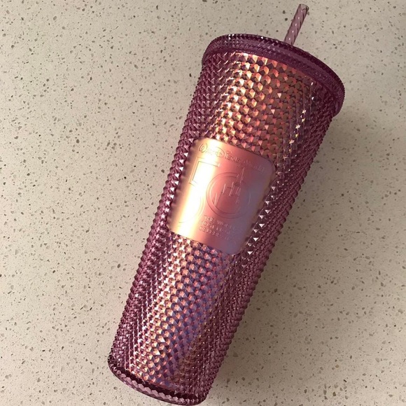 Brand new disney world 50th anniversary starbucks iridescent pink tumbler - Picture 2 of 7